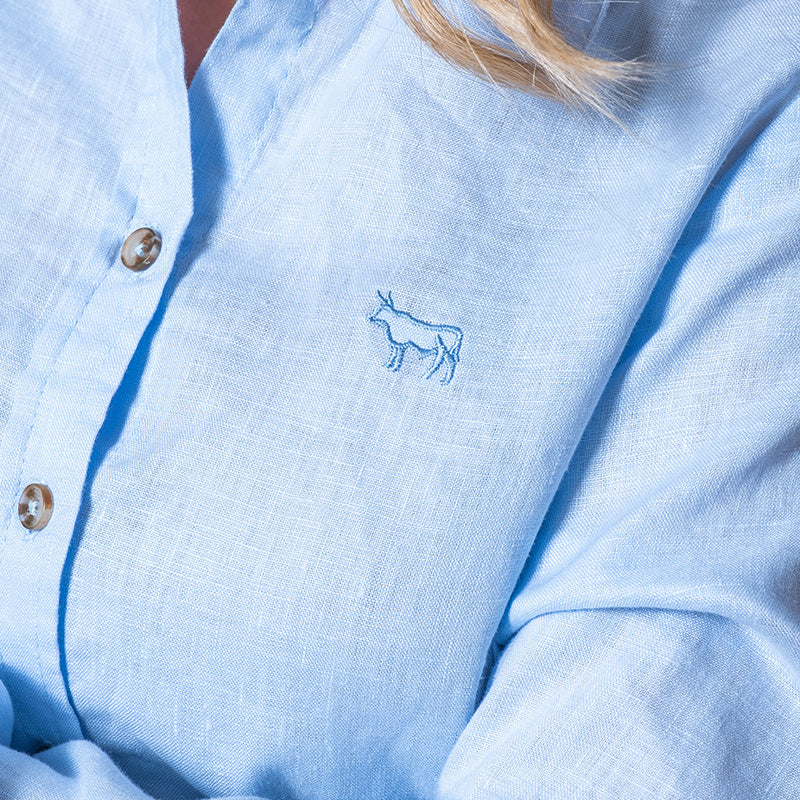 Safari Love Linen Shirt Sky