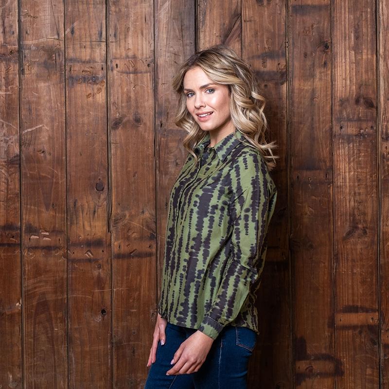 African Luxe Shirt - Moss