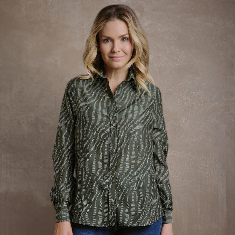 Kingsley Luxe Zebra Shirt  - Fatigue
