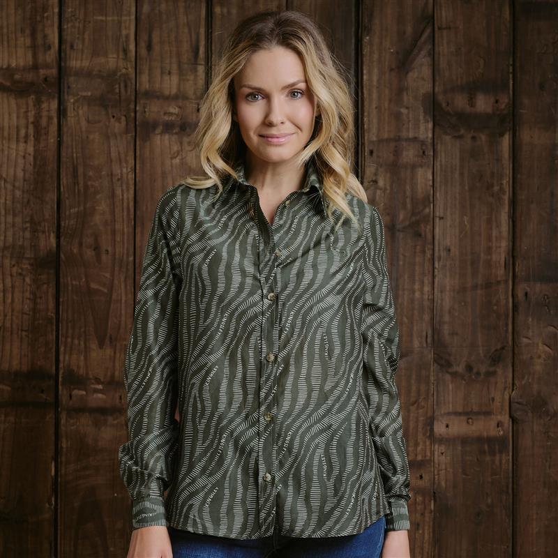 Kingsley Luxe Zebra Shirt  - Fatigue