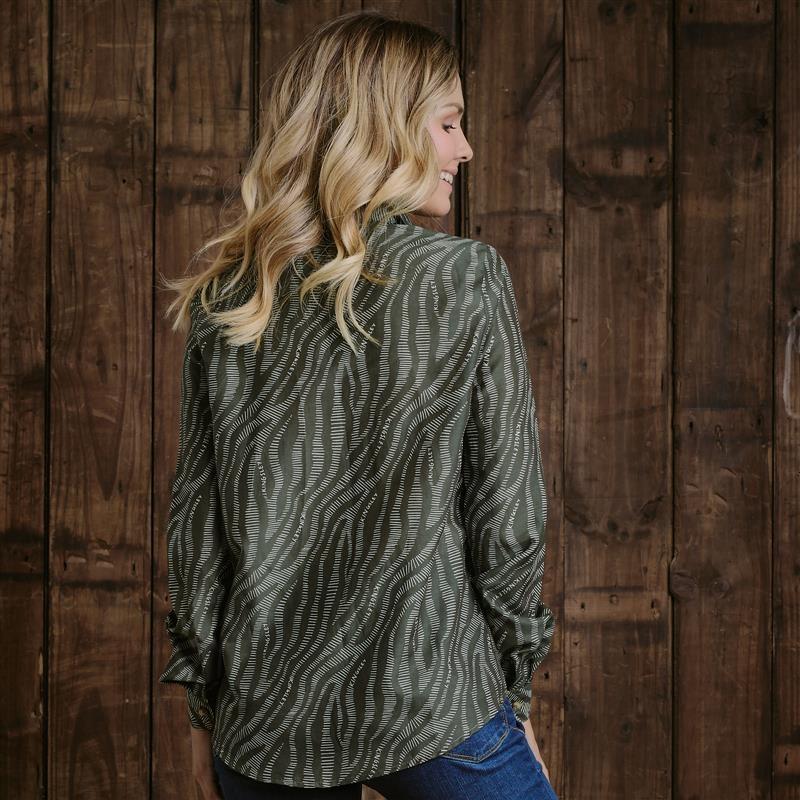 Kingsley Luxe Zebra Shirt  - Fatigue