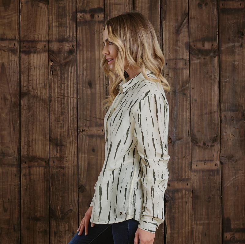 Kingsley African Strokes Shirt  - Ivory