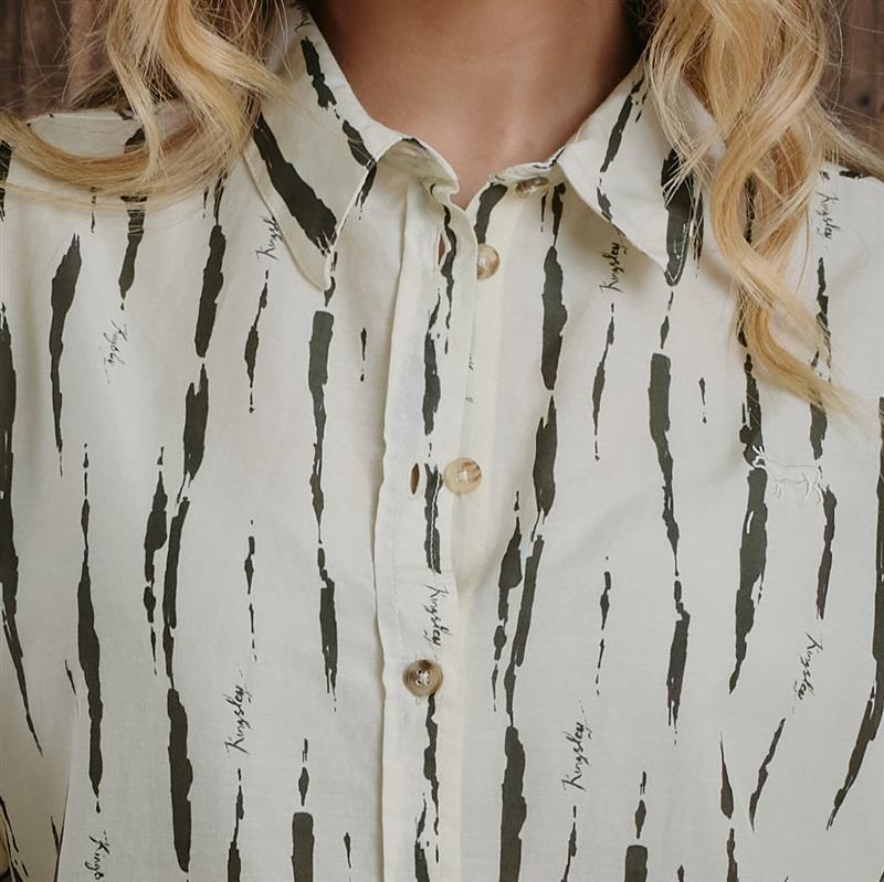 Kingsley African Strokes Shirt  - Ivory
