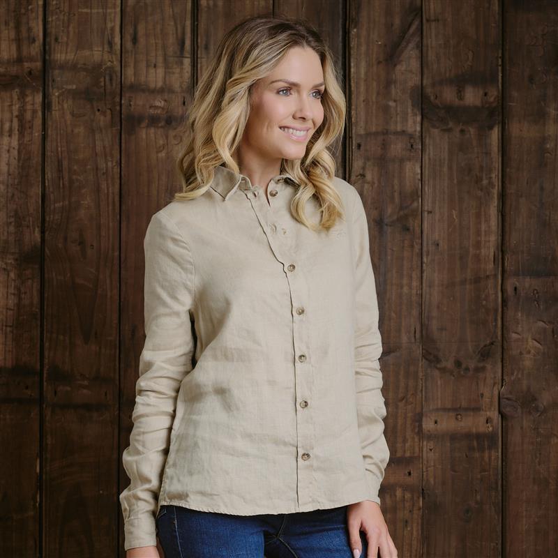 Kingsley Cape Lux Linen Shirt  - Stone