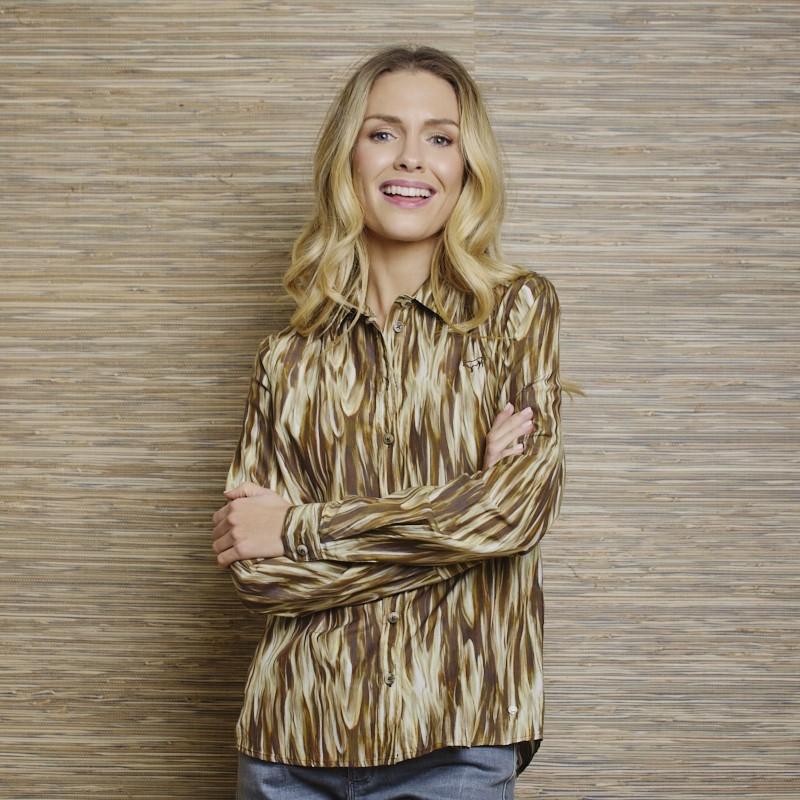 Golden Delta Sunset Silk Blend RF Shirt - Sable