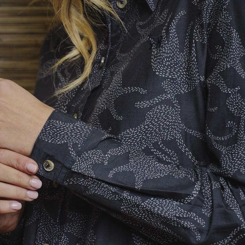Cheetah Silk Blend Shirt - Mamba