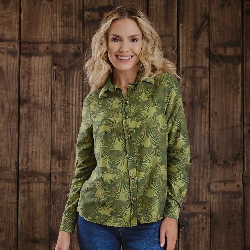 Illa Palm Shirt - Moss