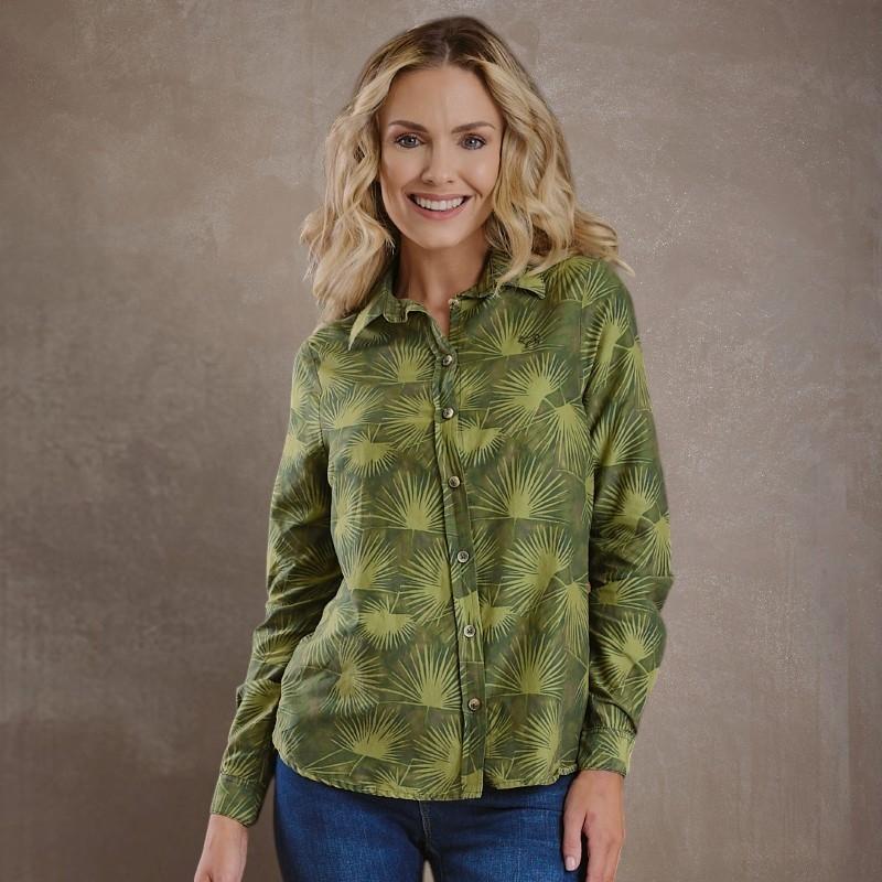 Illa Palm Shirt - Moss