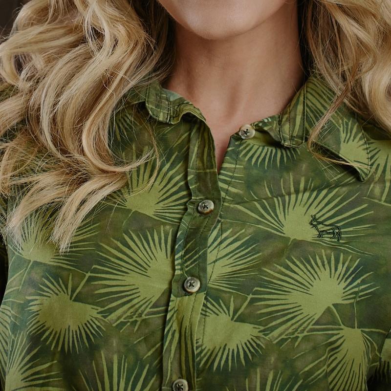 Illa Palm Shirt - Moss