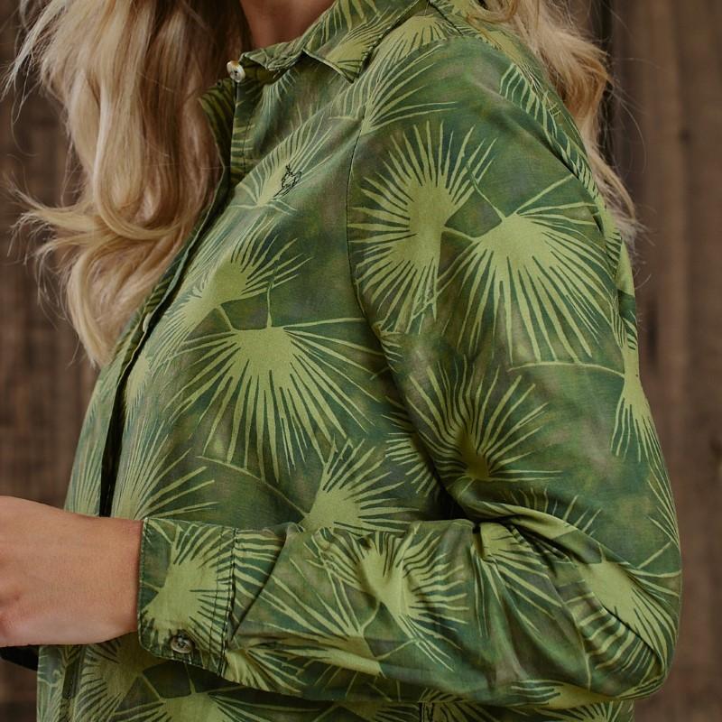 Illa Palm Shirt - Moss