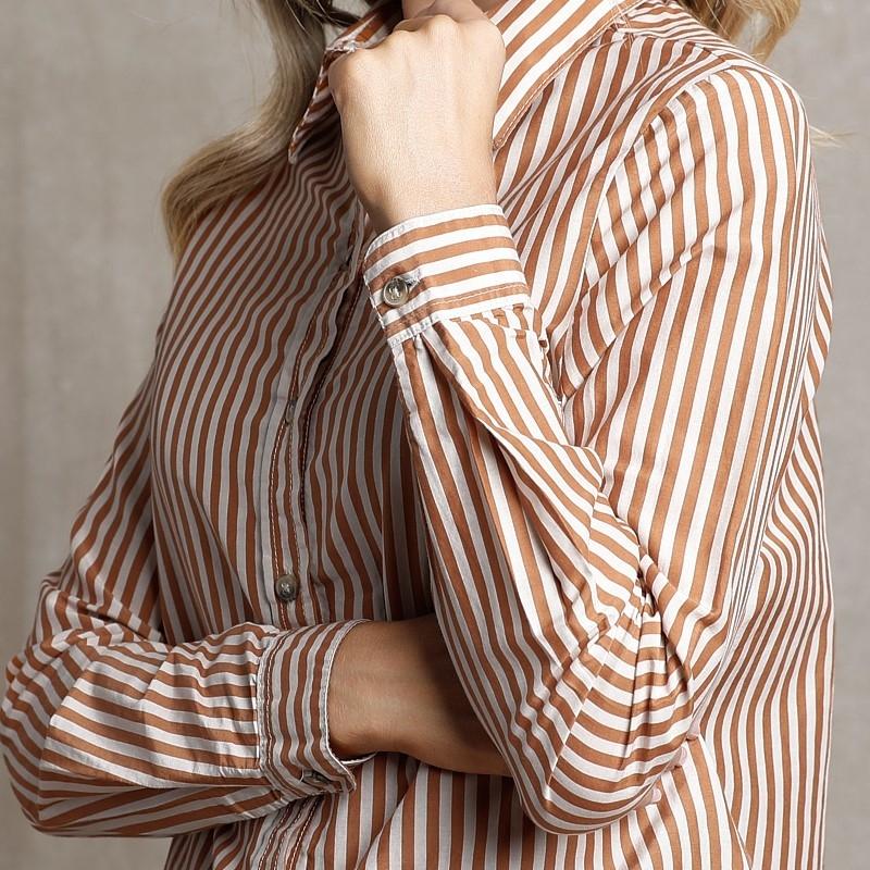 Classic Stripe Shirt - Rust