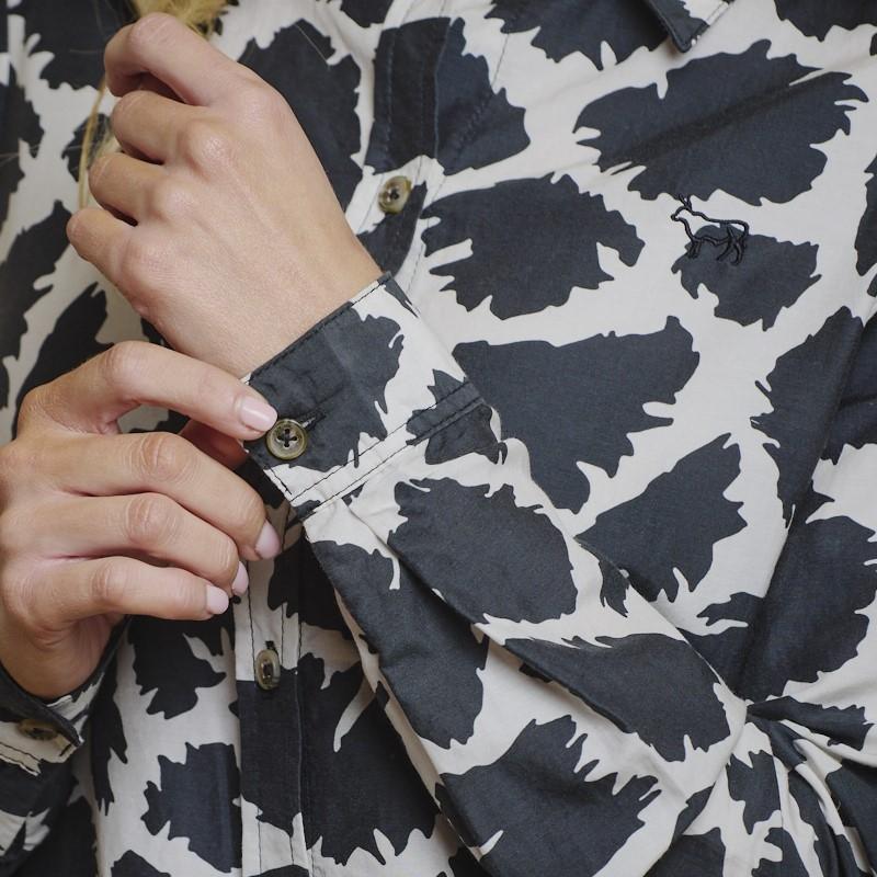 Giraffe Print Silk Blend Shirt - Mamba