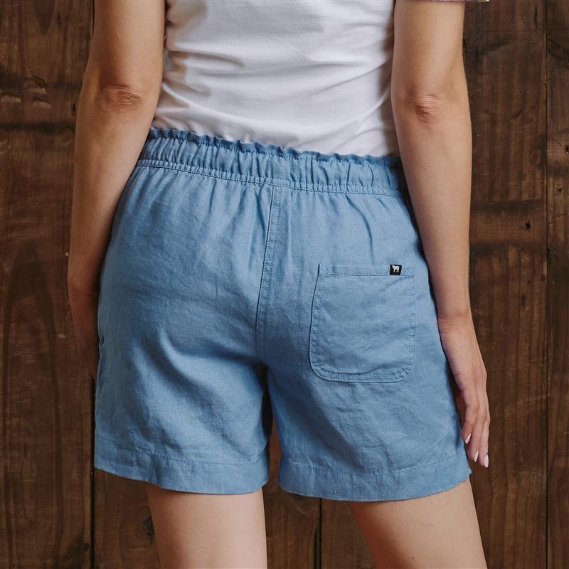 Cape Weekender Linen Short - Perriwinkle