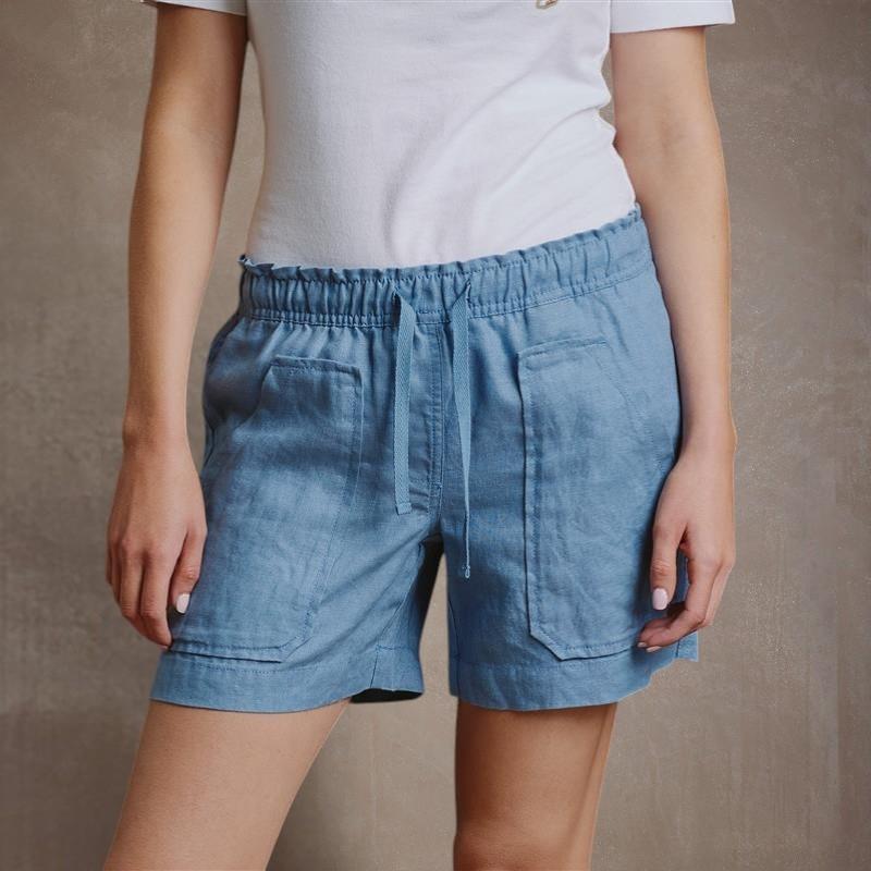 Cape Weekender Linen Short - Perriwinkle