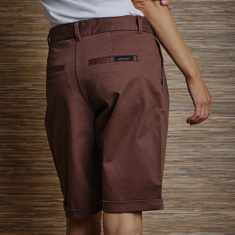 Winelands Luxe Pleated Short - Choc