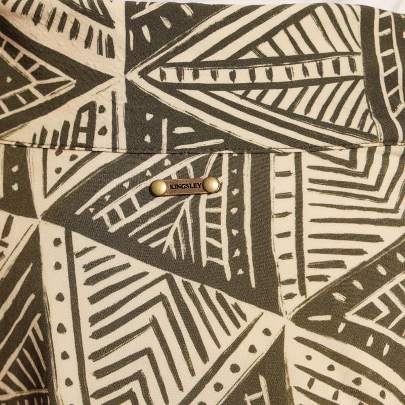 Kingsley Geo Tribal Maxi Skirt  - Fatigue