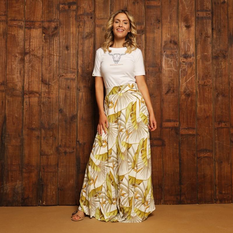 Coastal Forest Maxi Skirt  - Pelican