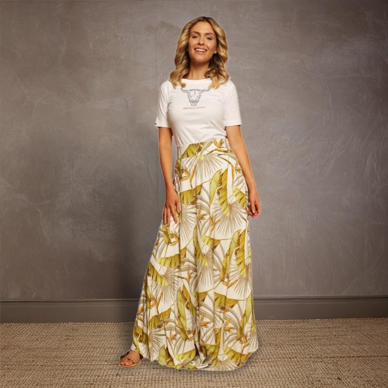 Coastal Forest Maxi Skirt  - Pelican