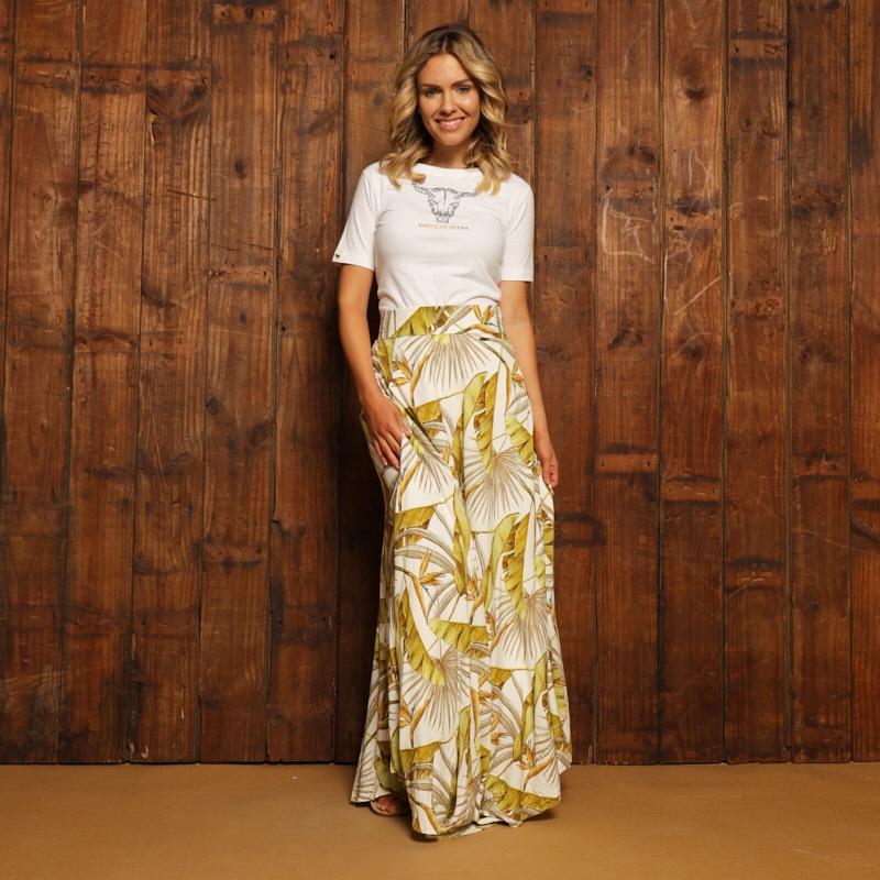 Coastal Forest Maxi Skirt  - Pelican