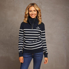 Hwange Quarter Zip Pullover Sweat - Midnight - Kingsley Heath