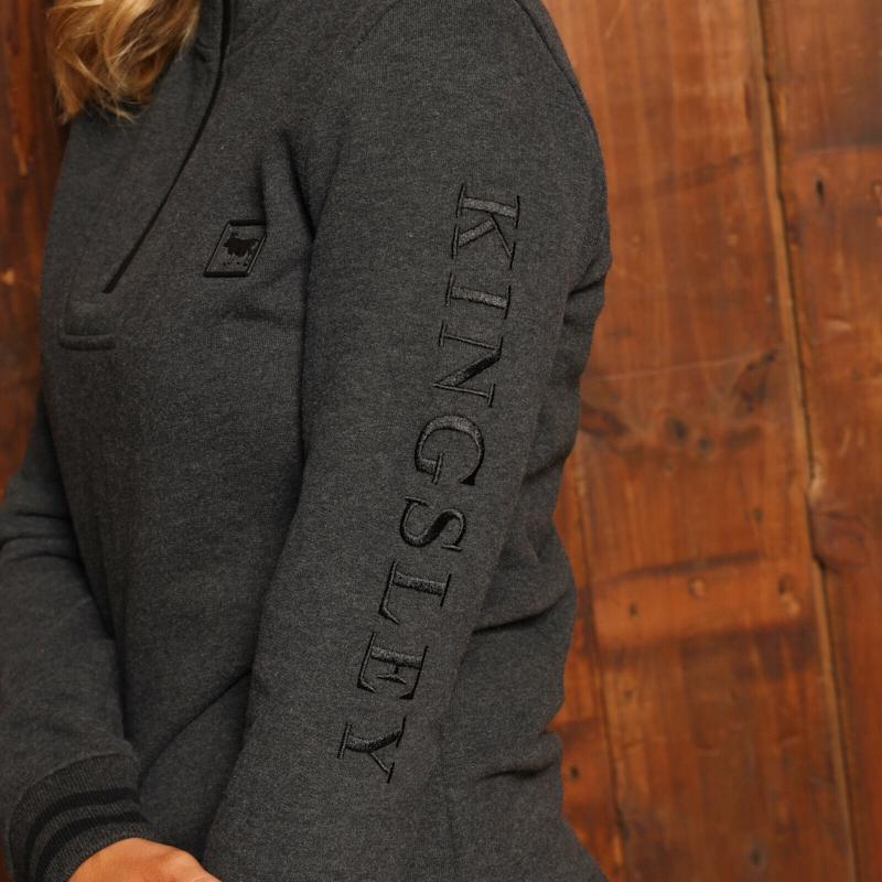 Kingsley Orapa Quarter Zip Pullover Sweatshirt - Gravel