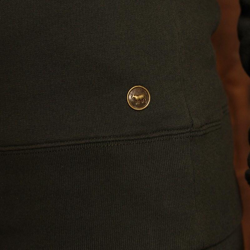Kingsley Heath Luxe Towelling Nguni Pullover Sweatshirt - Fatigue