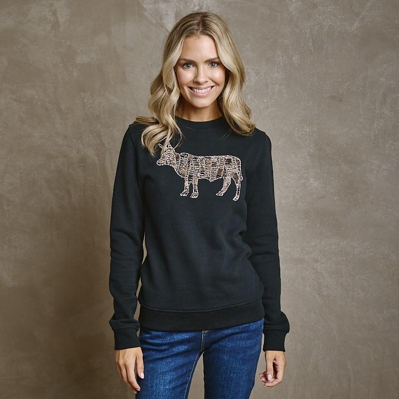 Luxe Embellished Nguni Crew Sweat - Mamba