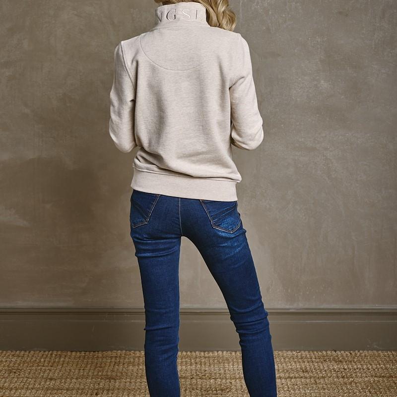 Quarter Zip Styled Up Sweat - Pangolin
