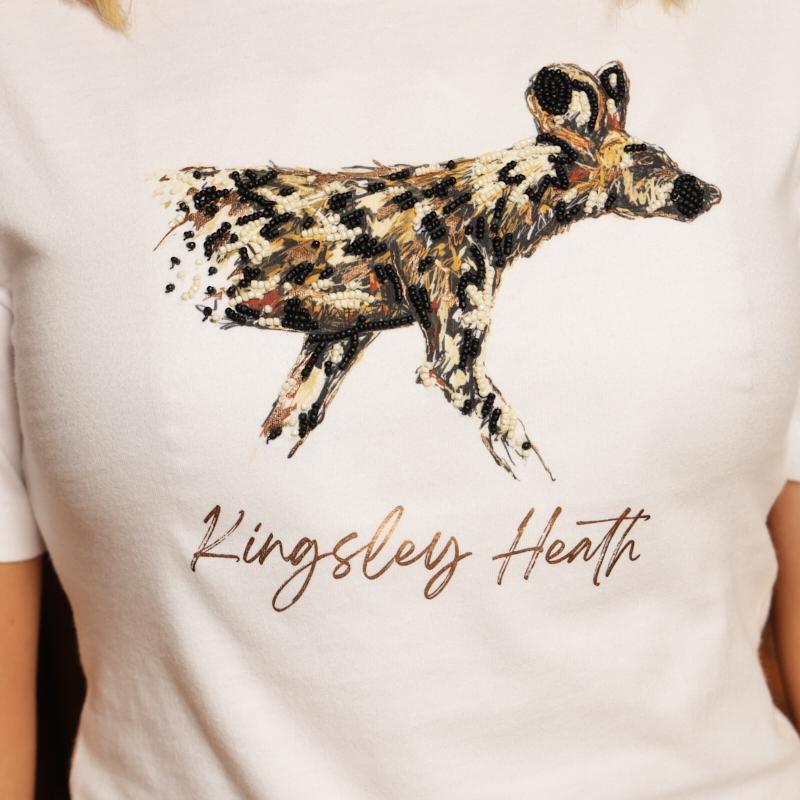Kingsley Luxe Wild Dog Regular Crew Tee - Pelican