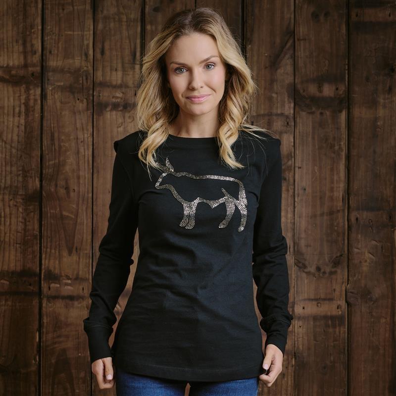Beaded Outline Nguni Longsleeve Tee - Mamba
