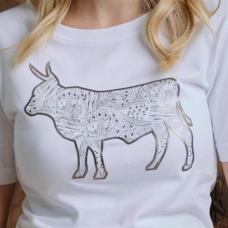 Doodle Invert Nguni Crew Tee - Pelican