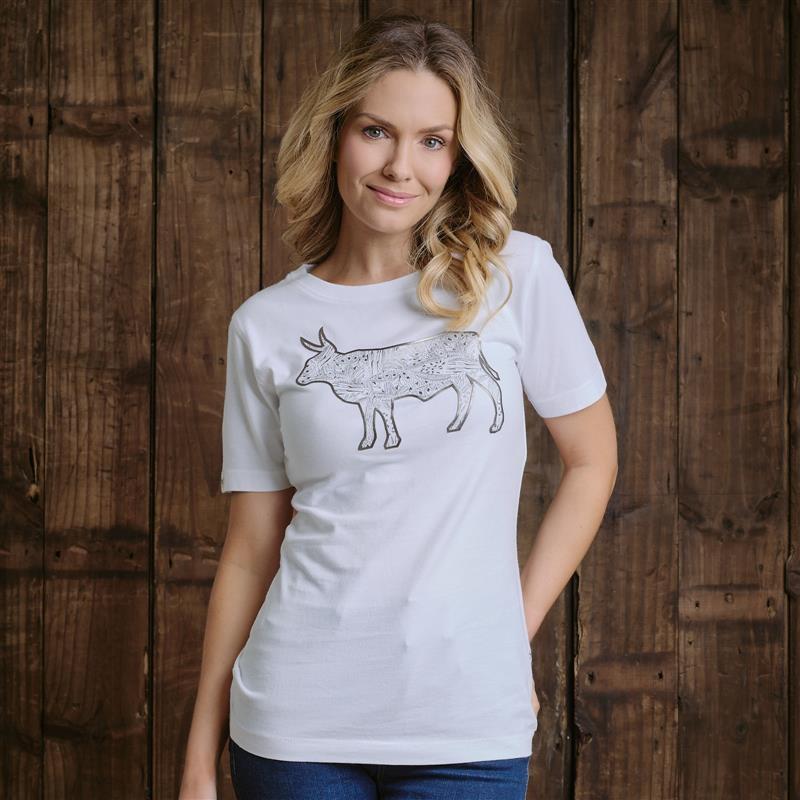 Doodle Invert Nguni Crew Tee - Pelican