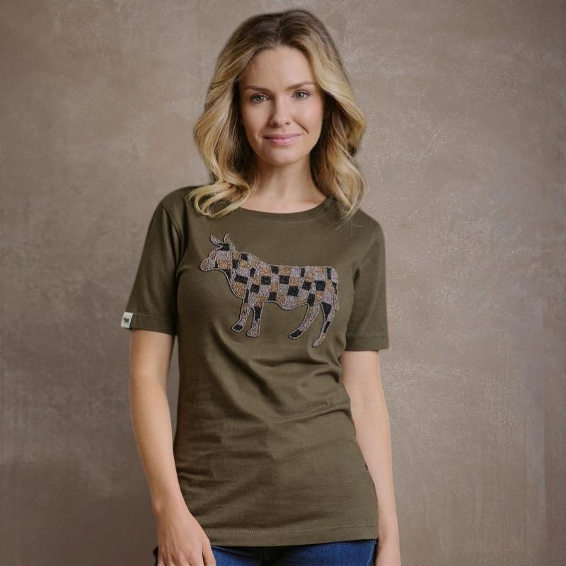 Kingsley Nguni Contours Crew Tee - Fatigue