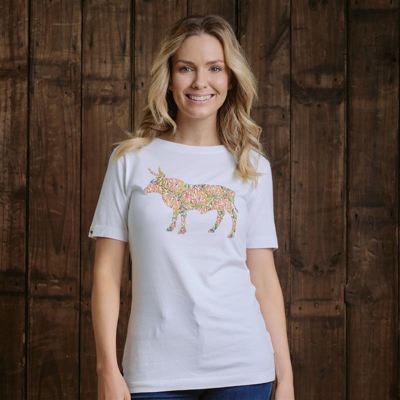 Kingsley Pincushion Nguni Tee  - Pelican