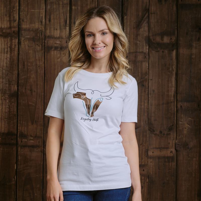 Kingsley Abstract Skull Tee  - Pelican