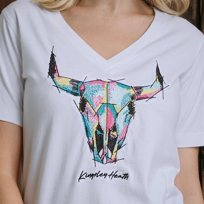 Kingsley Design Art Skull Tee - Pelican