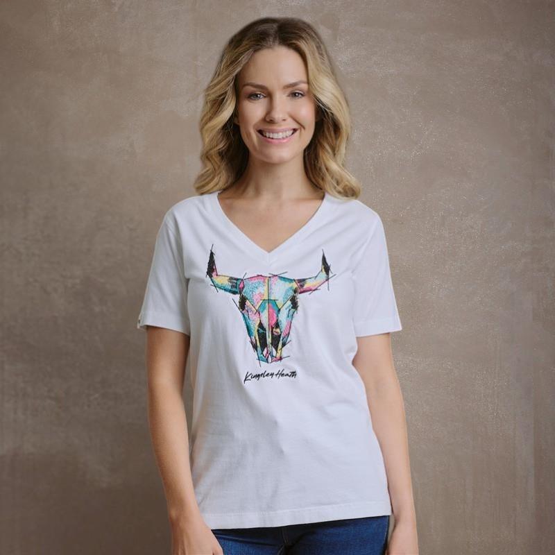 Kingsley Design Art Skull Tee - Pelican