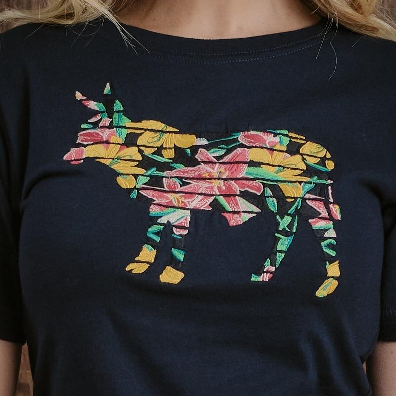 Kingsley Shutter Floral  Nguni Regular Crew Tee - Midnight