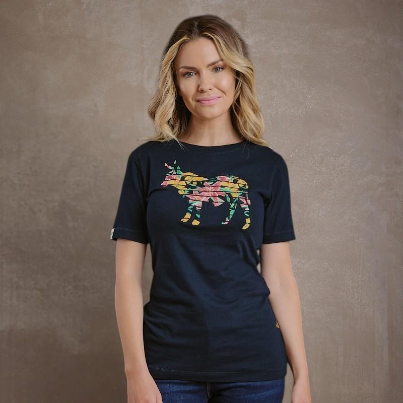 Kingsley Shutter Floral  Nguni Regular Crew Tee - Midnight