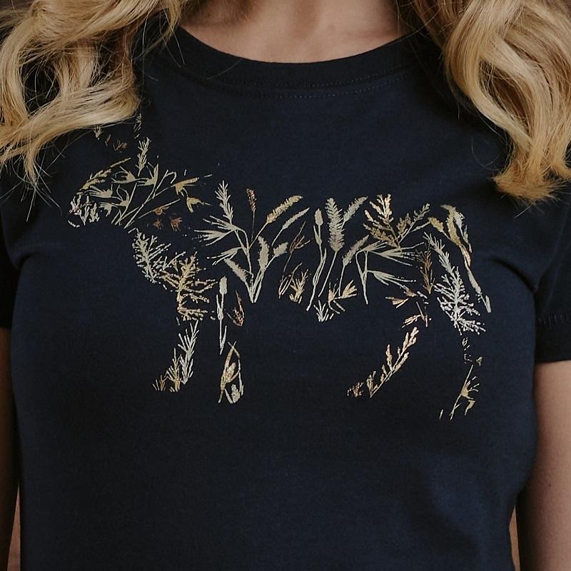 Kingsley Luxe Bush Grass Nguni Slim Crew Tee - Midnight