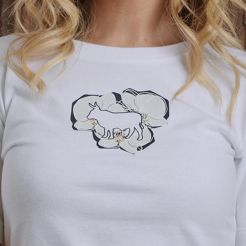 Kingsley Orchid Nguni Regular Crew Tee - Pelican