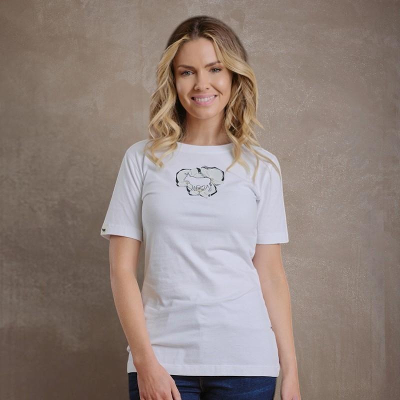 Kingsley Orchid Nguni Regular Crew Tee - Pelican