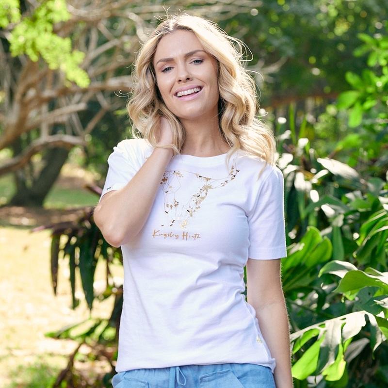 Kingsley Busy Bee Skull Regular Crew Tee - Pelican