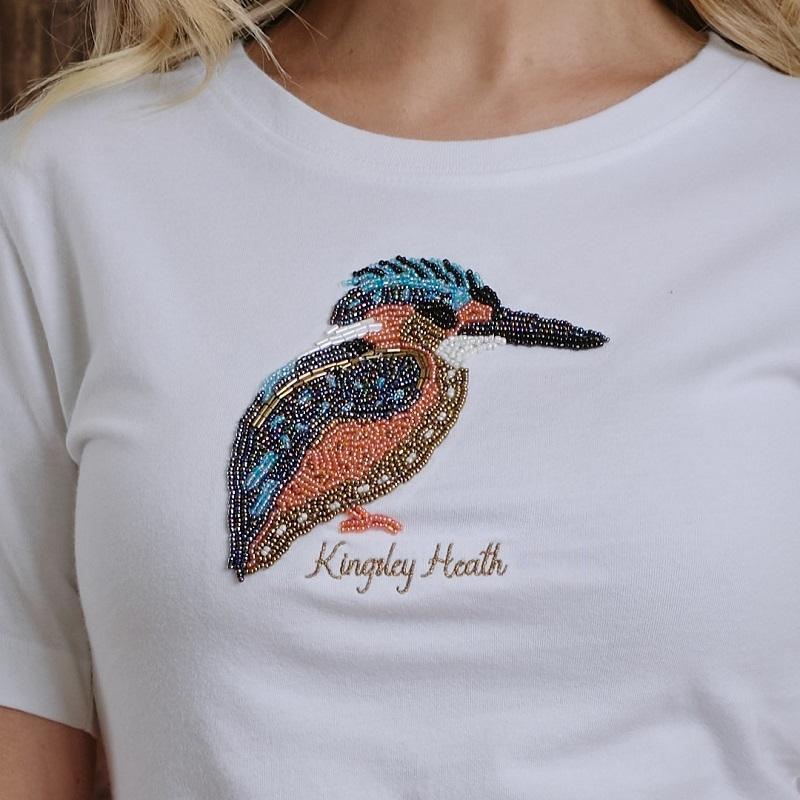 Kingsley Sparkle King Fisher Regular Crew Tee - Pelican