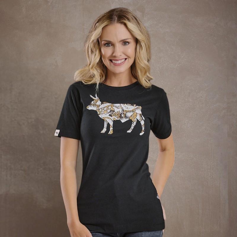 Leopard Lux Nguni Infill Regular Crew Tee - Mamba