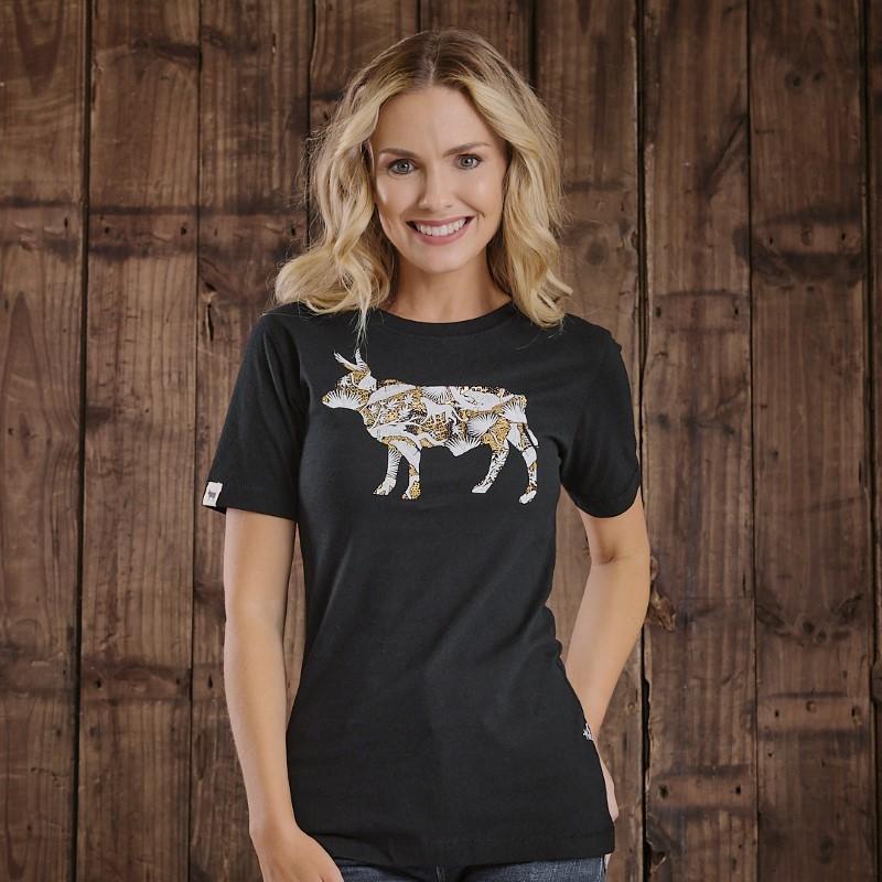 Leopard Lux Nguni Infill Regular Crew Tee - Mamba