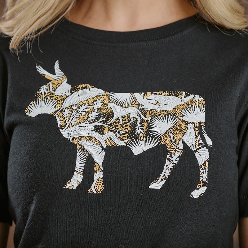 Leopard Lux Nguni Infill Regular Crew Tee - Mamba