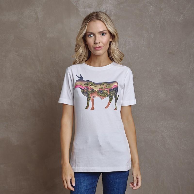 Golden Hour Nguni Regular Crew Tee - Pelican