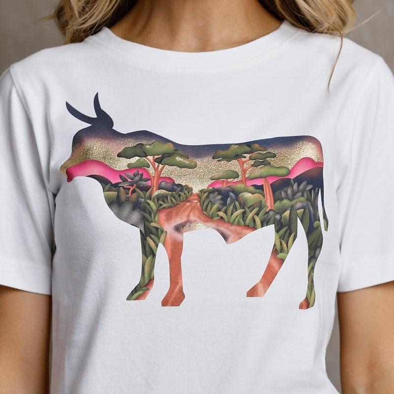 Golden Hour Nguni Regular Crew Tee - Pelican