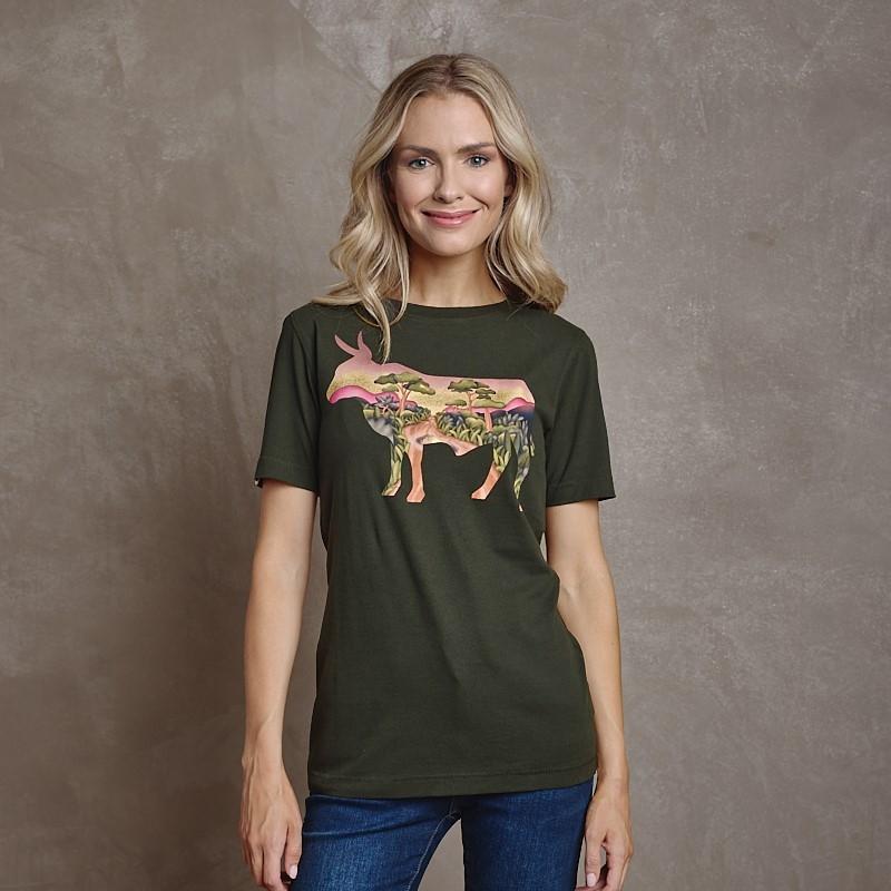 Golden Hour Nguni Regular Crew Tee - Fatigue